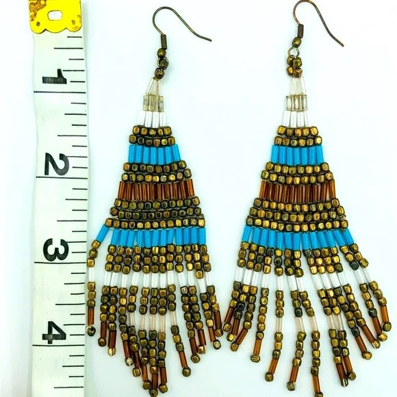 Beautiful Beaded Chandelier Earrings - Picture 8 of 8